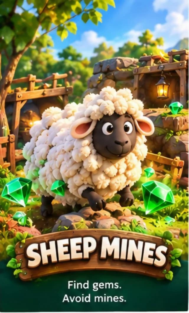 Sheep Mines — Find gems. Avoid mines.